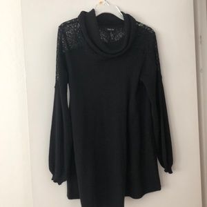 Black cowl neck sweater